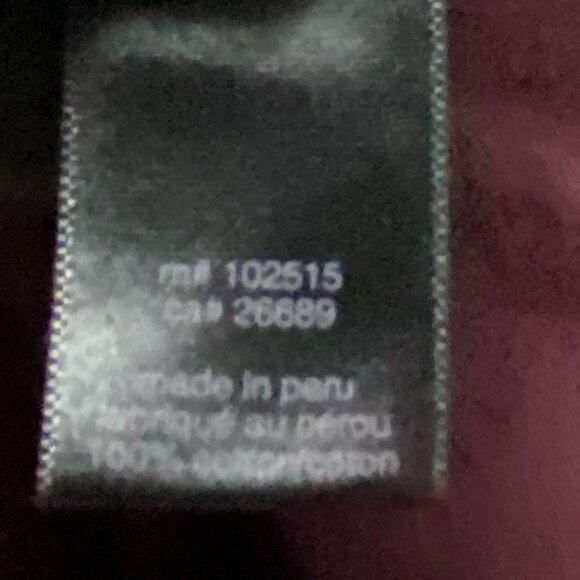 John Varvatos Peace Sign Logo Hoodie Men's Medium Burgundy Full Zip Up - Picture 7 of 13